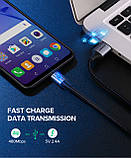 Кабель 1.5м UGREEN Micro USB 18 Вт USB A - Micro B Провід для швидкої зарядки Android, фото 11