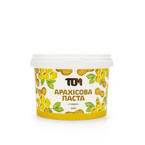 TOM peanut butter Арахісова Паста 300 g з медом