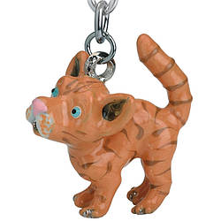 Брелок-фігурка для ключів з металу,Англія «Руда кішка»