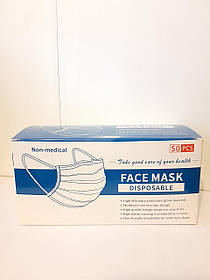 Маска захисна Face Mask блакитна 50 шт.