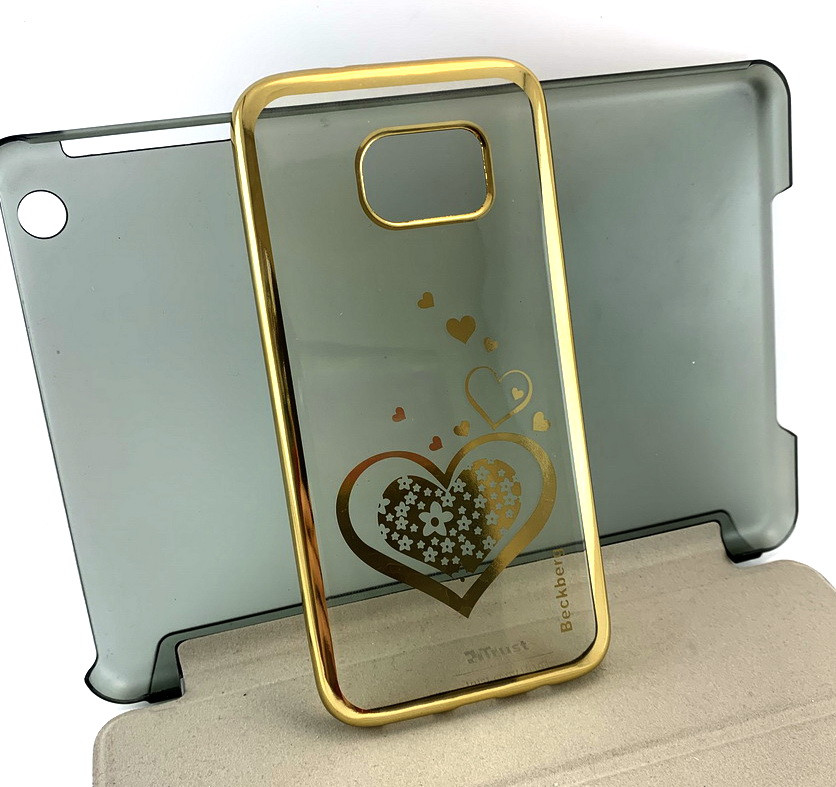 Чохол для Samsung galaxy s7 edge g935 накладка на бампер протиударний Beckberg серце золотою
