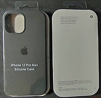 Iphone 12 PRO max оригінальний Apple силіконовий чохол бампер graphite Grey