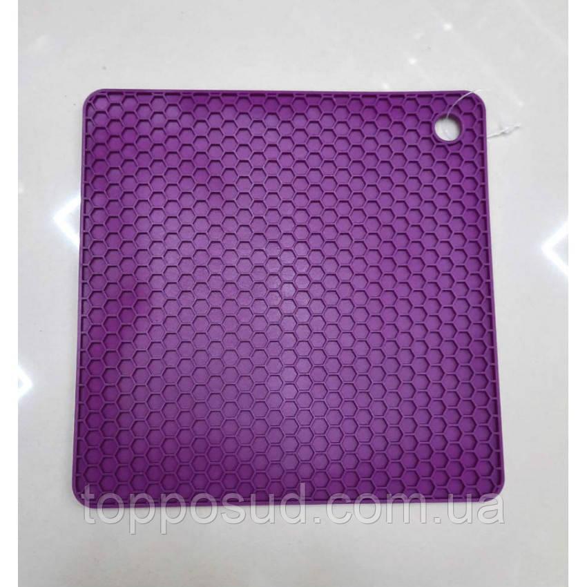 Підставка під гаряче силіконова 17,8 x 17,8 x 0.8 см Genes фіолетова