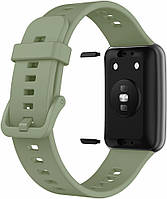 Силиконовый ремешок Jsota для Huawei Watch Fit Зеленый