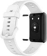 Силиконовый ремешок Jsota для Huawei Watch Fit Белый