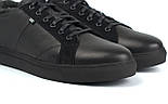 Взуття великих розмірів чоловічі шкіряні зимові кросівки чорні кеди Rosso Avangard Winter Puran Black BS, фото 8