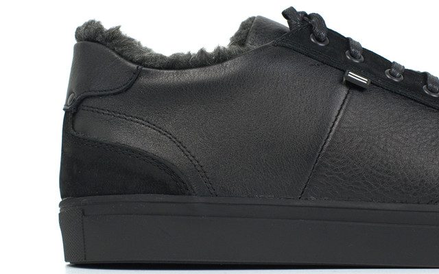 Обувь больших размеров мужские кожаные кроссовки черные кеды Rosso Avangard Puran Black Flot BS