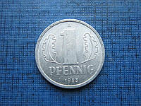 Монета 1 пфенниг ГДР 1983