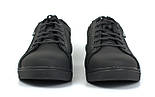 Чоловічі кросівки шкіряні матово-чорні кеди взуття демісезонне Rosso Avangard Puran Mate Monza Black, фото 4