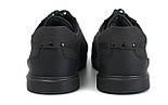 Чоловічі кросівки шкіряні матово-чорні кеди взуття демісезонне Rosso Avangard Puran Mate Monza Black, фото 5