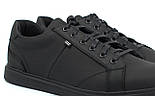 Чоловічі кросівки шкіряні матово-чорні кеди взуття демісезонне Rosso Avangard Puran Mate Monza Black, фото 7