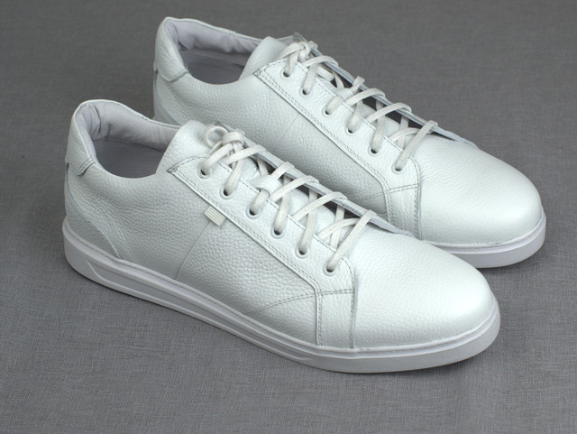 Мужские кроссовки кожаные белые кеды обувь больших размеров Rosso Avangard Puran White Leather BS