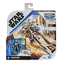 Фигурки Мандалорец и Малыш Йода на Спидере Star Wars The Mandalorian The Child Hasbro E9680