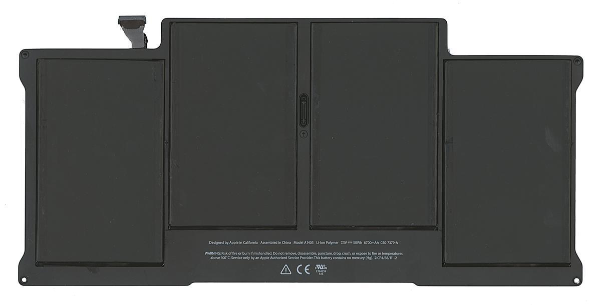 Батарея для ноутбука A1405 для Apple A1466, A1369 MacBook Air 13.3" (7.3V 5200 mAh 38Wh). Для A1369 (2011), A1
