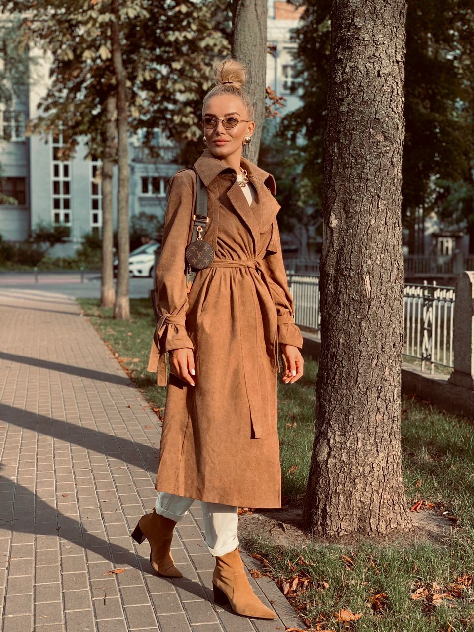Тренч жіночий вельветовий плащ (S M)