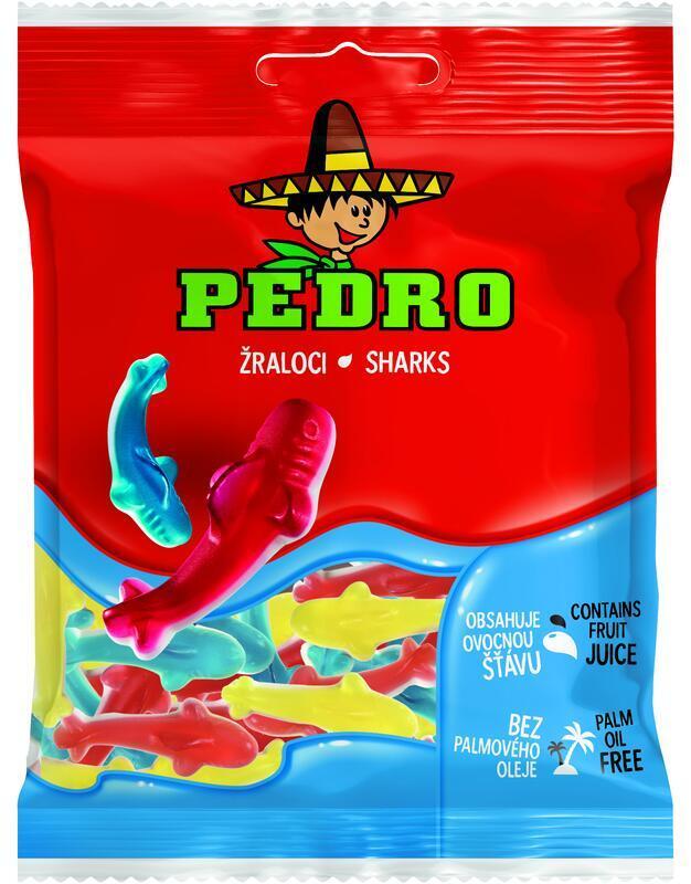 Жувальні цукерки Акули PEDRO 80г, (20шт/ящ)