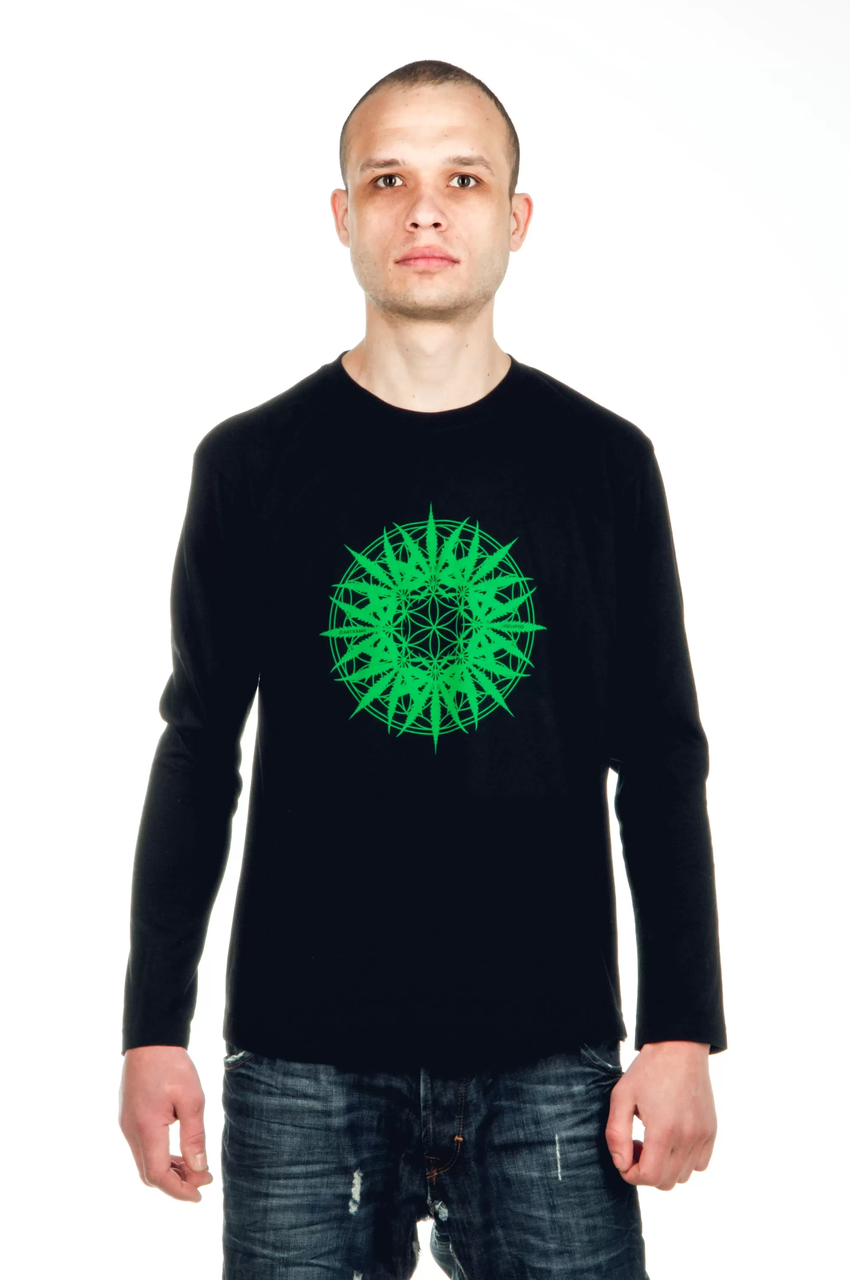 Лонгслів чоловічий LongSleeve "Plant of Life", колір чорний (S)