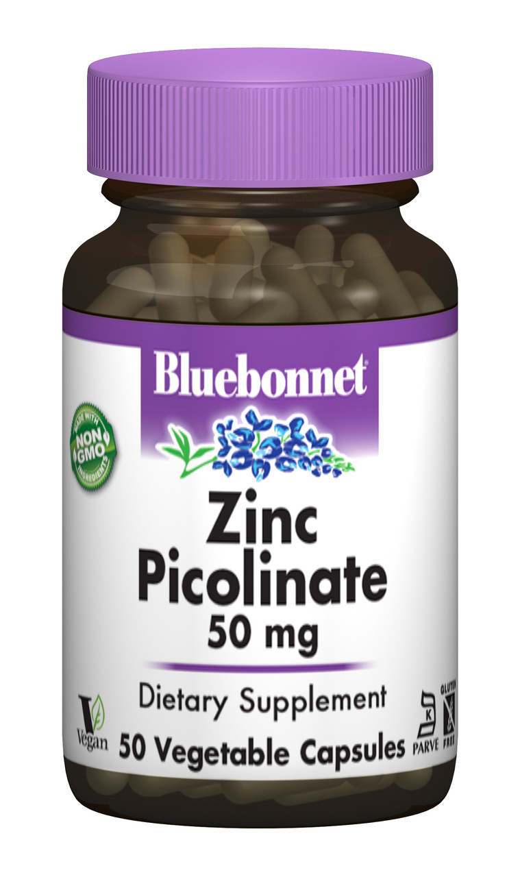 Цинк Picolinate 50мг, Bluebonnet Nutrition, 50 гельових капсул