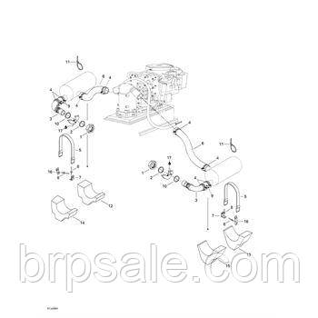 Вихлопна труба гнучка Sea-Doo BRP EXHAUST FLEXIBLE, фото 1