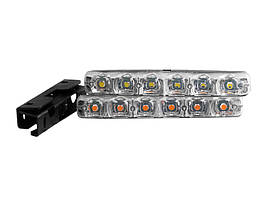 Денні ходові вогні SMD4014-6led 12В з бігучим поворотом білий/жовтий