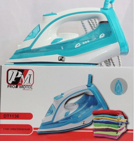 Утюг Promotec DT-1136 2000W керамическая подошва, фото 1