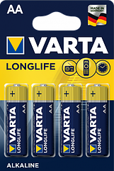 Батарейка VARTA LONGLIFE 1.5 V AA Alkaline (4)
