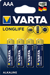 Батарейка VARTA LONGLIFE AAA 1.5 V Alkaline (4)