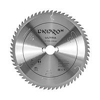 Пильный диск Dnipro-M ULTRA 255 мм 30 25.4 65Mn 60Т (по дереву, ДСП)