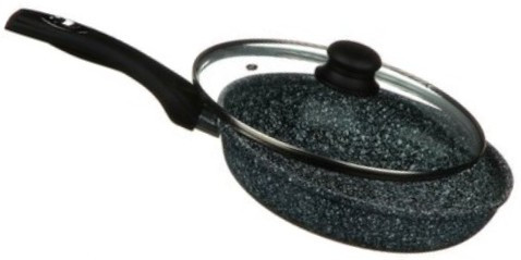 Сковорідка Benson BN-515 24*5.5 см з кришкою і гранітним покриттям