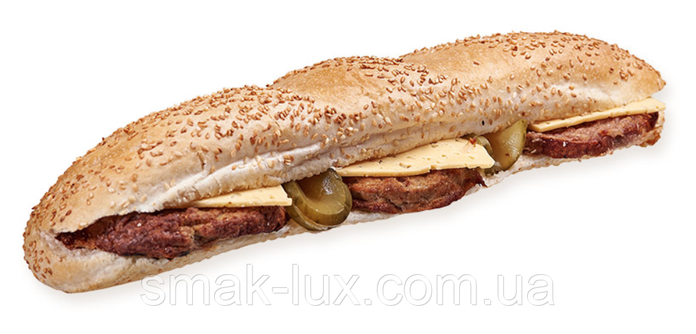 Сендвич-багет з м`ясними медальйонами та сиром 210г