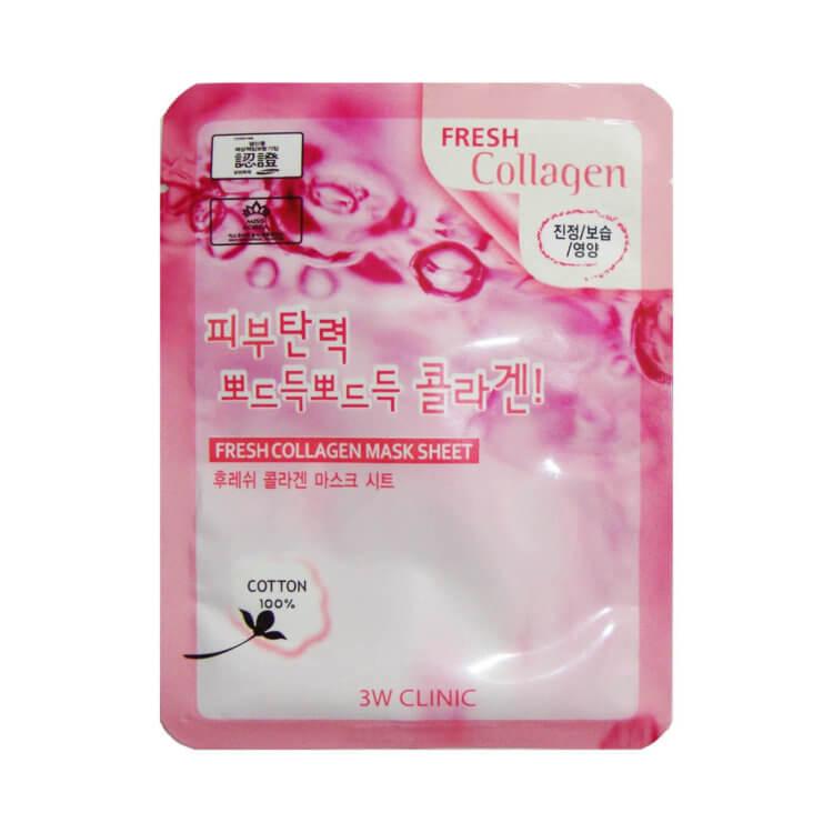 Тканинна маска з колагеном 3W Clinic Fresh Collagen Mask Sheet