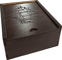 Подарочная коробка деревянная с надписью 10х7х5. Подарочные коробки