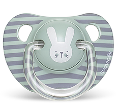 Пустушка анатомічна, 6-18 місяців, "Hygge:Затишні історії"/бірюзовий зайчик