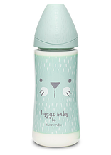 Пляшечка, 360 мл, кругла соска швидкий потік, "Hygge:Затишні історії"/бірюзова