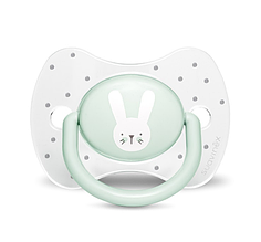 Пустушка фізіологічна, +18 місяців, "Hygge:Затишні історії"/бірюзовий зайчик