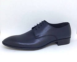 Чоловічі класичні туфлі, натуральна шкіра, колір синій, розмір 40,41,42,43,44