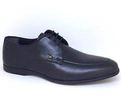 Чоловічі класичні туфлі, натуральна шкіра, колір чорний, розмір 40,41,42,43