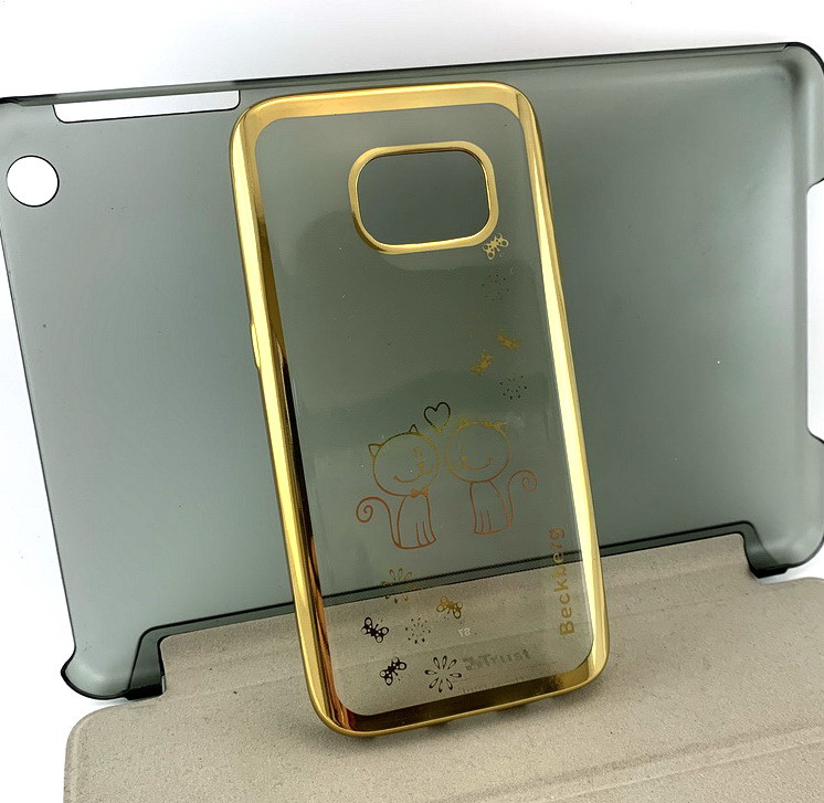 Чохол для Samsung galaxy s7 g930 накладка на бампер захисний силіконовий Beckberg золотий