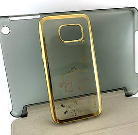 Чохол для Samsung galaxy s7 g930 накладка на бампер захисний силіконовий Beckberg золотий