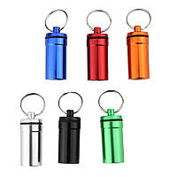 Брелок контейнер для таблеток, вкладок та ін. дрібниці 5.1х2.15 см, 5 кольорів. всі