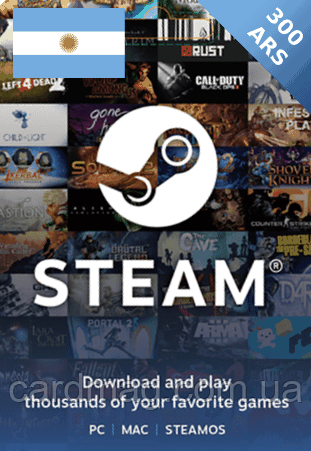 Подарункова карта Steam Gift Card на суму 300 ARS (ARGENTINA), фото 1
