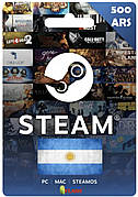 Подарункова карта Steam Gift Card на суму 500 ARS (ARGENTINA)