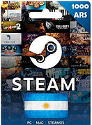 Подарункова карта Steam Gift Card на суму 1000 ARS (ARGENTINA)