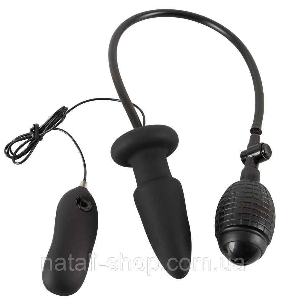 Анальний затор Inflatable + Vibrating Butt Plug
