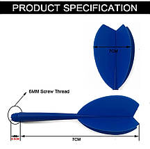 Дартс оперення для дротиків із м'якого пластику 12 штук різі 6 мм, фото 3