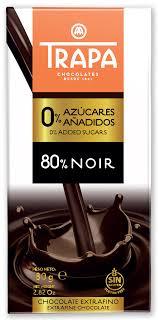 Шоколад чорний без цукру та глютену 80% какао Trapa 80 г Іспанія