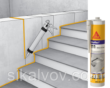 Клей-герметик Sikaflex-111 Stick&Seal білий 300ml