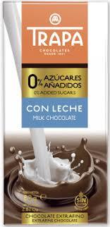 Шоколад молочний без цукру і глютену Trapa 80г Іспанія