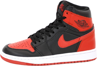 Баскетбольные кроссовки Nike Air Jordan Retro 1 (Найк Аир Джордан) черно-красные