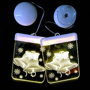 Гірлянда 3D дощечка MB-8 Дзвіночок Теплий 88381